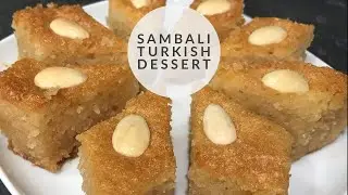 Turkish Semolina Cake | Basbousa | Revani | EGG-FREE Sambali Dessert  #basbousa #semolinacake