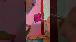 Oil painting on wood panel