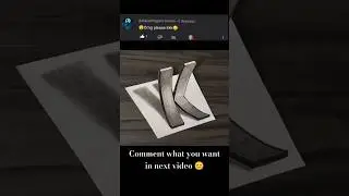 Amazing 3D Letter K 😍 | 3D Drawing 🤩 #shorts