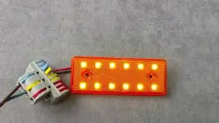 Фонарь габаритный LED 12 желтый 112*42мм  083-0021