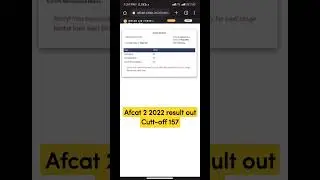afcat result 2022 | afcat cuttoff 2022 #afcat2022 #afcatcuttoff2022 #afcatresult #afcat