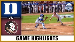 Duke vs. Florida State Game Highlights | 2025 ACC Baseball Championship (Quarterfinals)