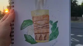 Aquarelle traditionnelle : Th&eacute; &agrave; la menthe bien 🇩🇿