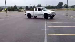 Lifted Silverado Drifting