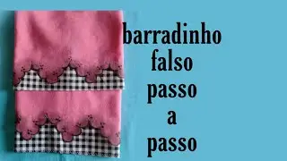 Aula 21-Como pintar  barrado falso  em pano de prato