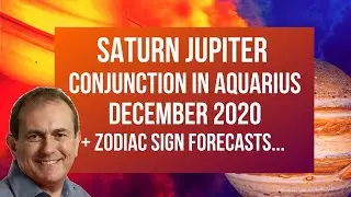 Saturn Jupiter Great Conjunction in Aquarius - 21st December 2020 + Zodiac Sign Forecasts...