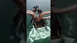 A deformed large seafood, it seems to be infected by something,