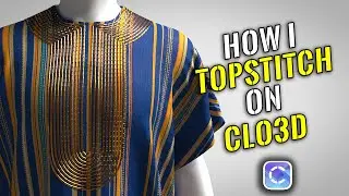 Clo3d Tutorial: How I add Topstitches on Garment