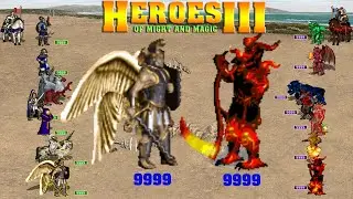 HEROES 3 COMBAT 9999 EACH SLOT CASTLE VS INFERNO L9