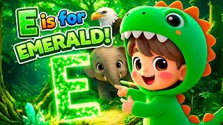 E is for Emerald! | Letter E Phonics Song for Kids | Alphabet Adventure