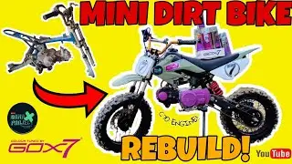 Mini Dirt Bike Rebuild | GOX7 | ASMR Time Lapse - Small Motocross Restoration with HONDA Cub ENGINE!