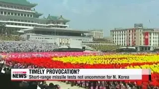 N. Korea fires two short－range missiles ahead of U.S. defense chief&prime;s visit to S