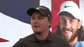 Eddie Pepperell after his 1st round at the Betfred British Masters