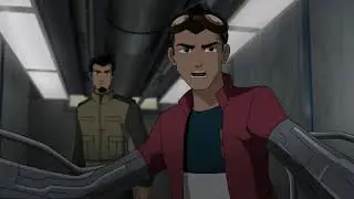 Rex is arguing with Caesar and Black Knight - Generator Rex S3E1