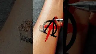 Alpha and Omega Symbolism temporary tattoo art......#tattoo #art #alpha #omega #shorts