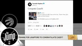 Roasting the Raptors' Twitter account for congratulating Dwane Casey | The Jump | ESPN
