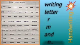 Writing letter r , m , and n || Handwriting || Improve your writing || Ideal Handwriter