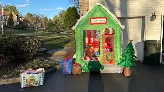 Santa&rsquo;s Toy Emporium Workshop Animated Rotating Globe Christmas Airblown Inflatable Gemmy 2007