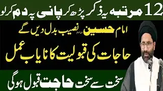 Ye Tasbeeh Parh Ke Pani Par Dam Kar LO !Maulana  Syed Azadar Hussain,