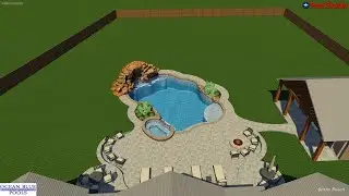 Houston pool builder, Ocean Blue Pools, Tomball pool builder, custom rock waterfall