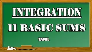 Integration Basic Sums  |  Integral Calculus | Maths Board Tamil