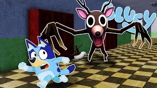 BLUEY ATRAPADA en la ESCUELA de 99 NOCHES en el BOSQUE | Las Aventuras de BLUEY en ROBLOX!