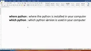 Python Not Found (How to check where python is installed and which Python is used in your computer)