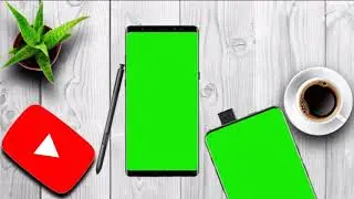 Green screen mobile frame video with background image