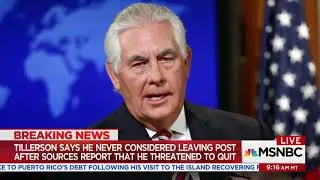 US Secretary of State Tillerson won't say if he called Trump a 