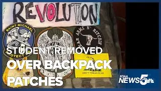Colorado Springs student sent home from school over backpack patches