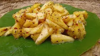 Tropical Twist: Delicious Pineapple Pickle Recipe for a sweet and tangy taste / annasi achcharu