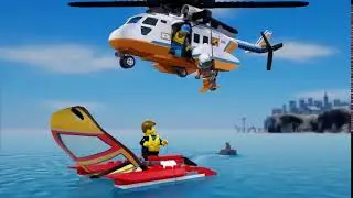Lego City 60013 COAST GUARD HELICOPTER / Helicopter der K&uuml;stenwache Lego 3D Review