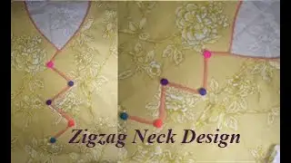 Latest Stylish Zigzag Neck Design | Zigzag Neck Design cutting and Stitching