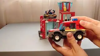 Lego city fire station, лего сити пожарное депо лего сити 60215 лего сити 60216