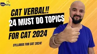 CAT Verbal! 24 обязательных темы для CAT 2024 | Программа CAT 2024