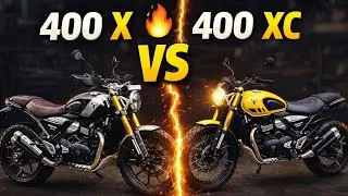 Triumph scrhmuller 400 X vs XC @adventuregarage23 