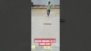 Broom finishing of cc road