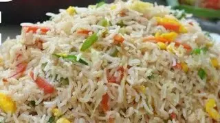 Chicken & Egg Fried Rice Recipe @CookWithAmna|Mix Vegetable Rice Recipe|Restaurant Egg Fried Rice|