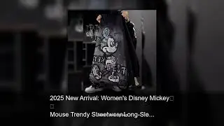 2025 New Arrival: Women's Disney Mickey Mouse Trendy Streetwear Long-Sleeve Sweatshirt - Heavy