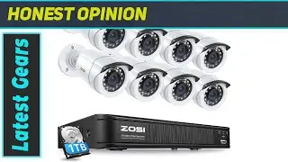 ZOSI H.265+ Home Security Camera System with AI Human Vehicle Detection - Best 8 Channel CCTV