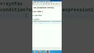 what is a ternery operator in java?    