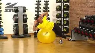 ZIVA Anti Burst Fitness Ball - Oblique Crunch