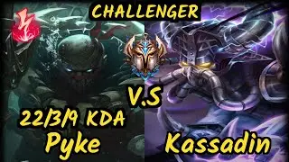 FNC.A MagiFelix (PYKE) vs KASSADIN - 22/3/9 KDA MID CHALLENGER GAMEPLAY - EUW