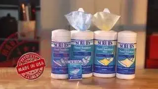 SCRUBS HAND SANITIZER WIPES: Removes germs and bacteria