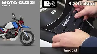LabelBike&reg; 3D STICKERS tank pad protection compatible with Moto Guzzi V85TT Motorcycle