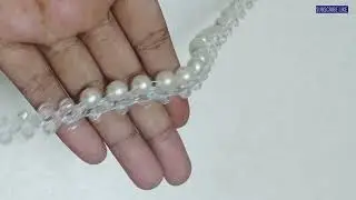 Beautiful and Easy pearl Necklace / DIY pearl necklace handmade design / #design #pearl #diy 