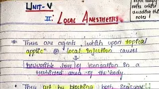 medicinal chemistry 2 unit 5 notes| @pharmacychannel-2023