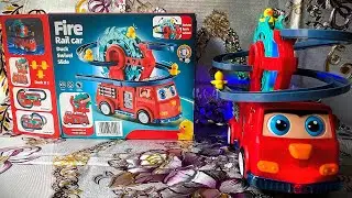 Unboxing Fire Rail Car Duck Slide] ASMR Toy Unboxing: Fire Rail Car, Duck Slide,Satisfying Sounds