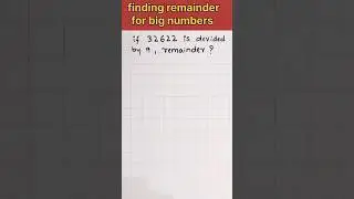 😱find remainder in 10sec | easy maths tricks #mathstricks