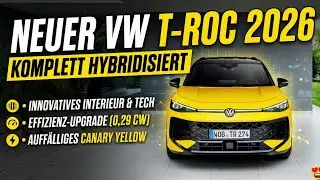 2026 VW T-Roc in Canary Yellow &ndash; Das neue Hybrid-SUV im Detail